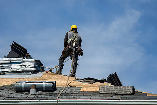 Professional Gutter Installation technician working in Smith Mills, MA
